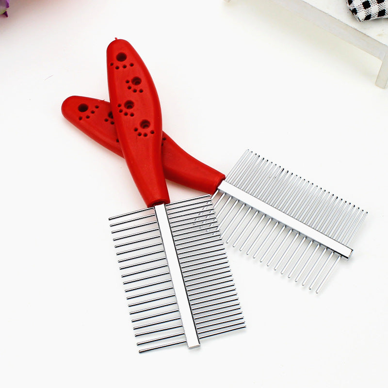 Double-Sided Pet Grooming Comb for Dogs & Cats, Detangling Tool