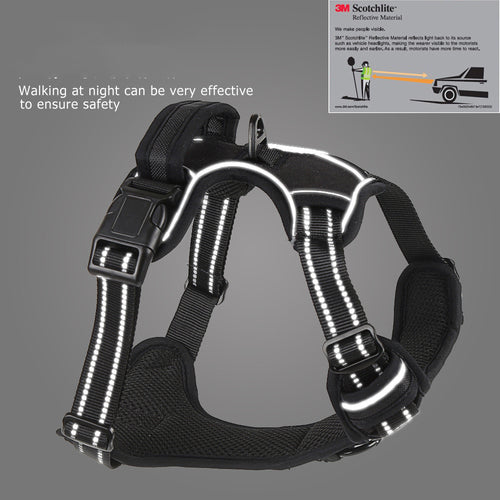 No Pull Dog Harness Reflective Breathable Adjustable Vest