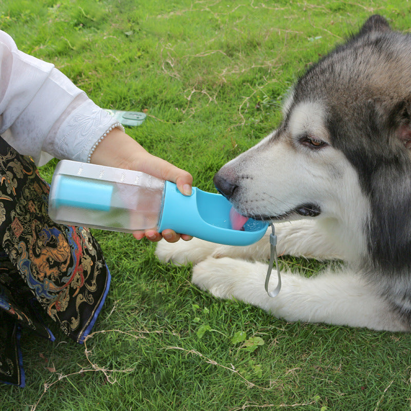 Portable Dog Water Bottle with Food & Poop Bag Dispenser