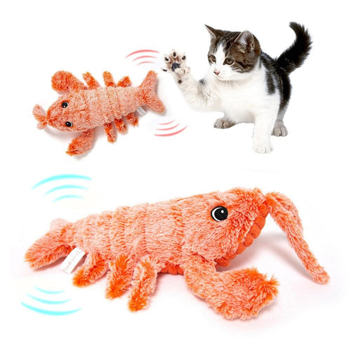 Interactive flopping fish cat toy USB rechargeable