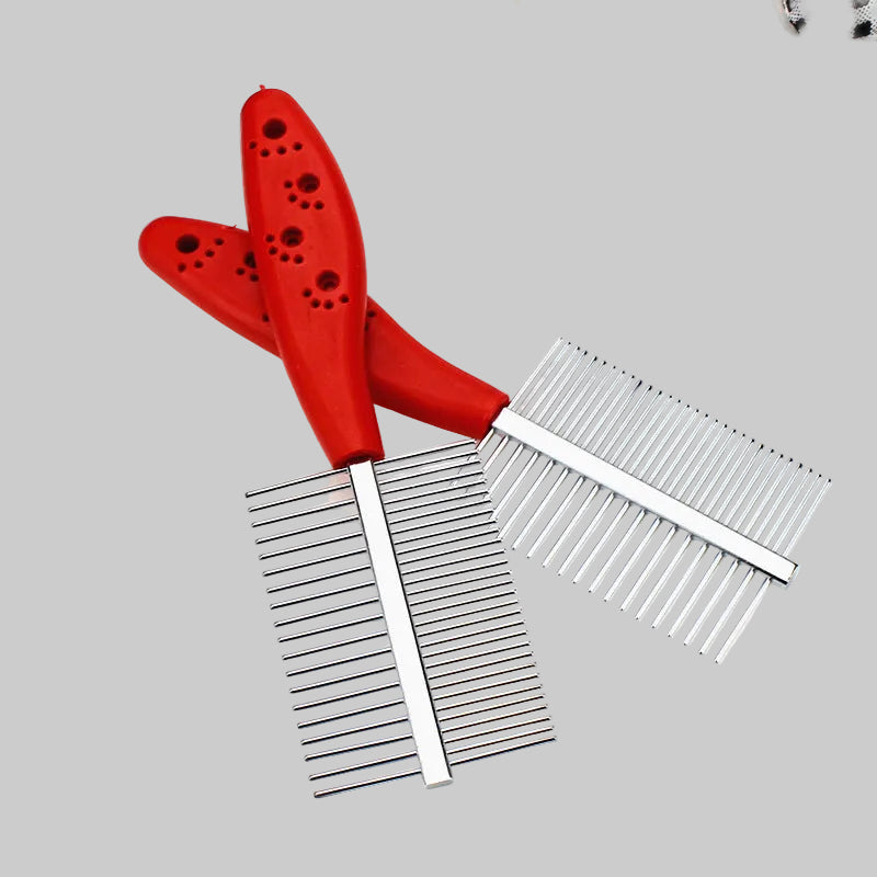 Double-sided pet grooming comb for dogs and cats